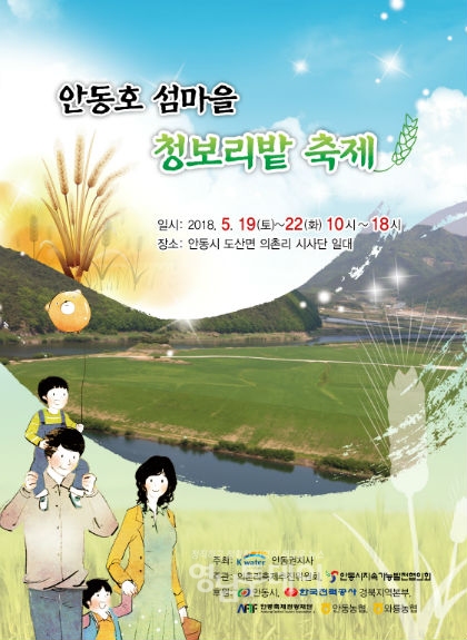  안동호 섬마을 청보리밭 축제 개최