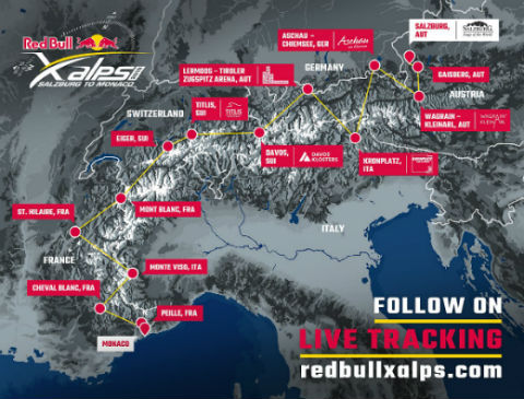 Red Bull X-Alps 2019 코스 지도 / RED BULL X ALPS