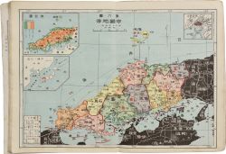 독도가 그려져 있지 않은 일본 시마네현지도(1908)