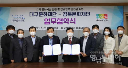 ▲ ‘경북·대구 상생협력과 교류 증진을 위한 업무협약(MOU)’
